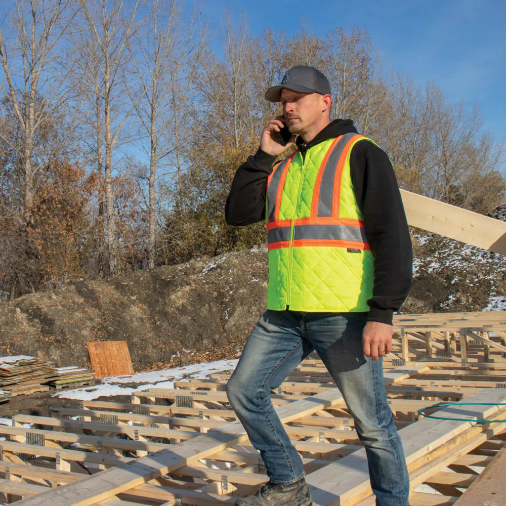 insulated hi vis vest and high visibility bodywarmer