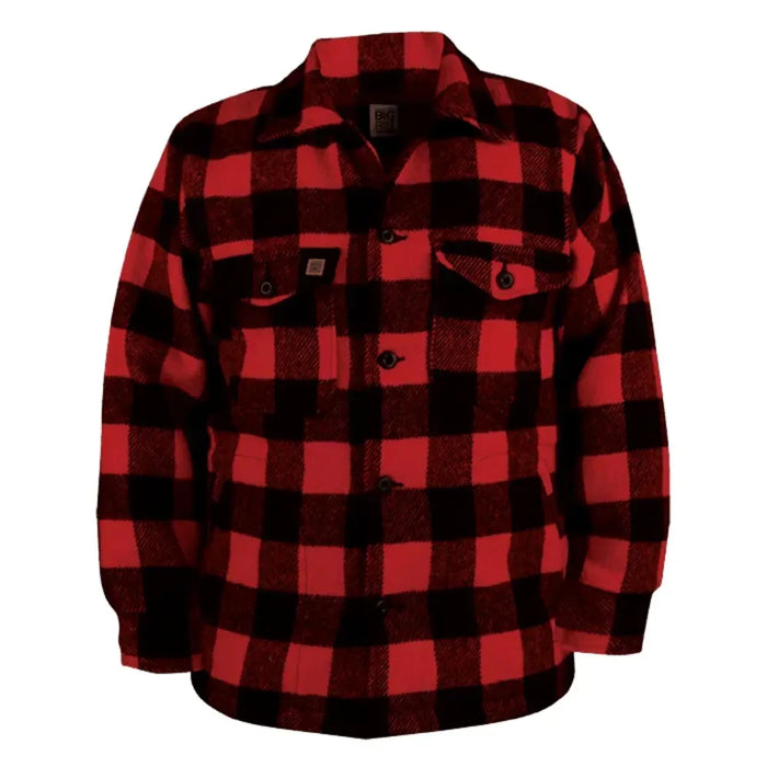 Big Bill Plaid Long Sleeve Red Wool Shirt - 462