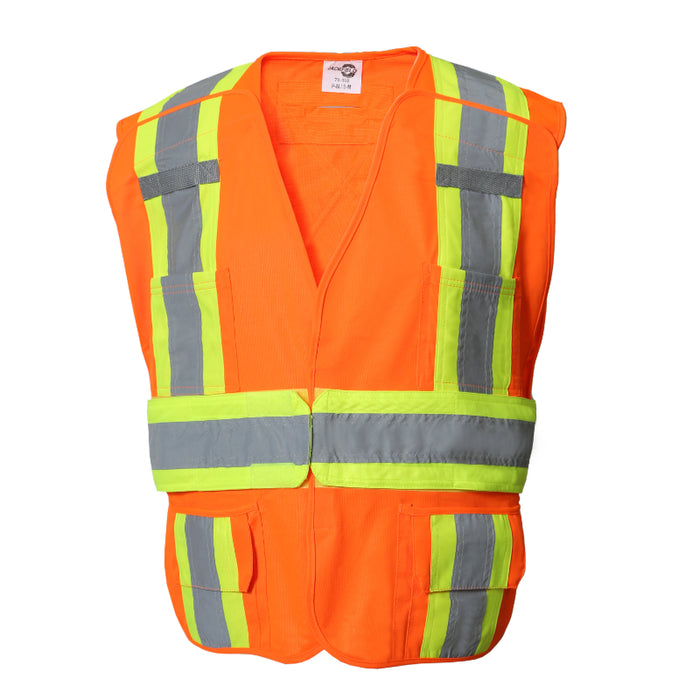 Jackfield® Velcro Break Away Safety Vest with 4 Pockets - 70-118