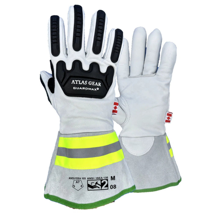 Atlas GuardMax® Leather Guantlet Impact Safety Gloves - 802
