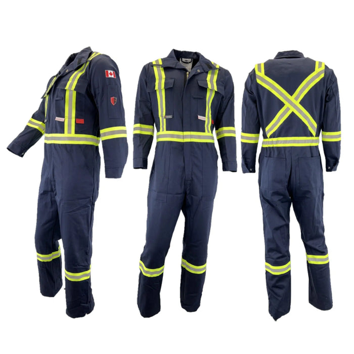 Atlas Guardian® FR / ARC Flash Hi Vis 2" Striped Coveralls - Navy - 1072