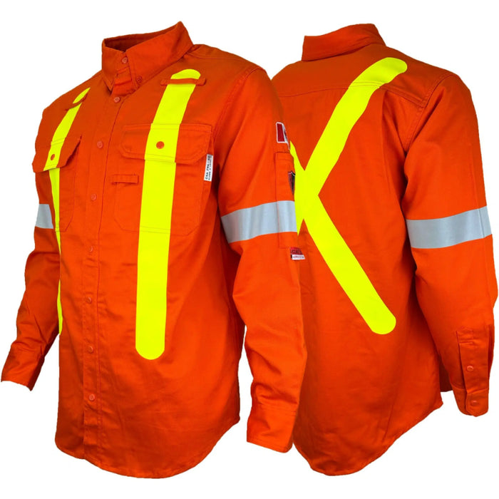 Atlas Guardian® FR / ARC Flash OHSA Compliant Hi Vis Work Shirt - 504OR