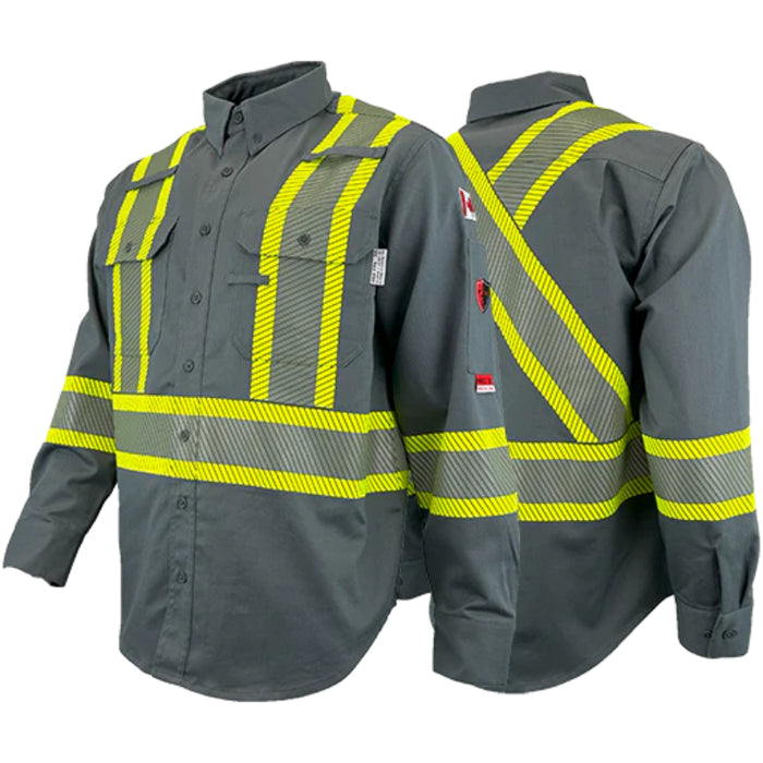 Atlas Guardian® FR / ARC Flash Work Shirts w/4" Segmented Stripes - 4044