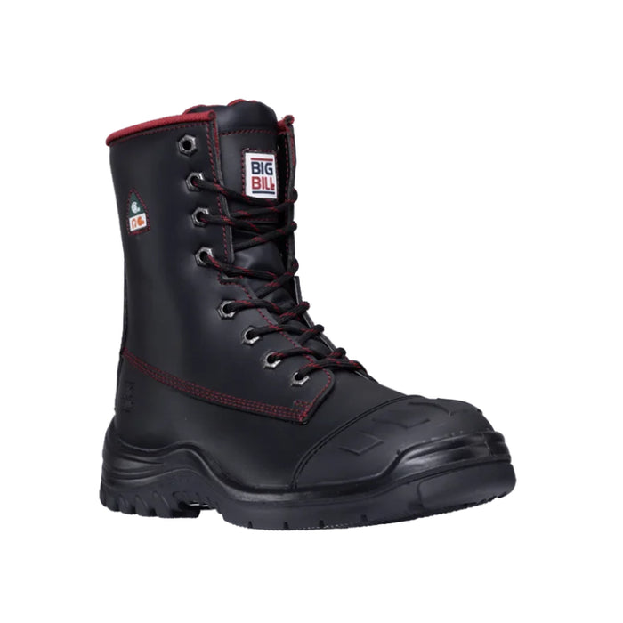 Big Bill® Women's 8" Big Red Microfiber Work Boots - Black - BB4002W