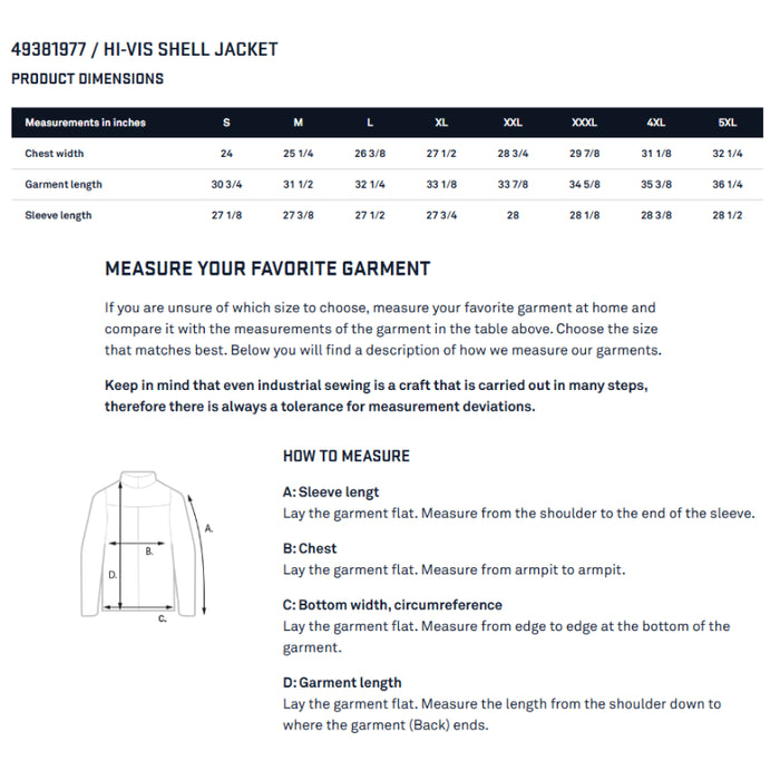Blaklader® Hi Vis Shell Safety Jacket - 4938