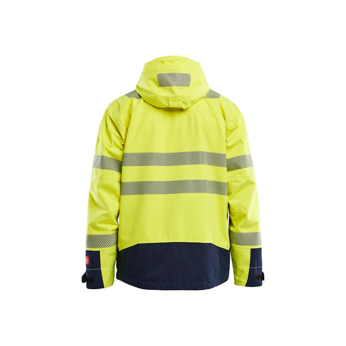 Blaklader® Hi Vis Flame Resistant Multinorm Safety Shell Jacket - Yellow/Navy -  4786