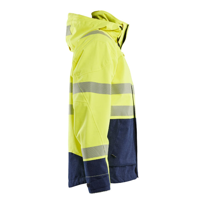 Blaklader® Hi Vis Flame Resistant Multinorm Safety Shell Jacket - Yellow/Navy -  4786
