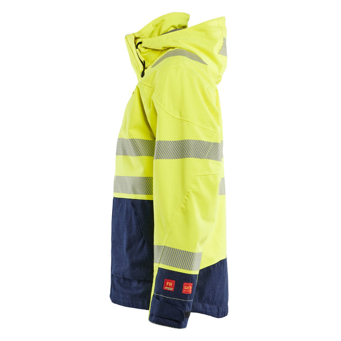 Blaklader® Hi Vis Flame Resistant Multinorm Safety Shell Jacket - Yellow/Navy -  4786