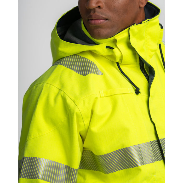 Blaklader® Hi Vis Flame Resistant Multinorm Safety Shell Jacket - Yellow/Navy -  4786