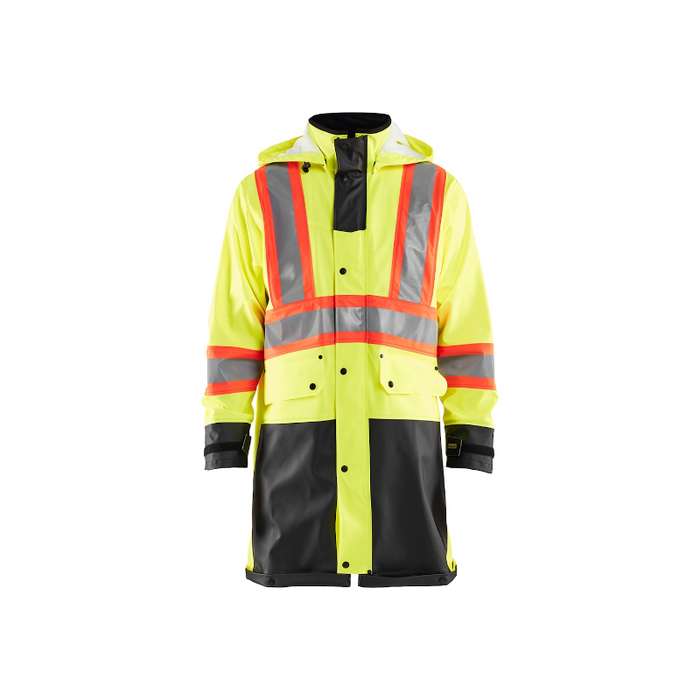 Blaklader® Hi Vis Rain Safety Coat - Yellow/Black - 4318