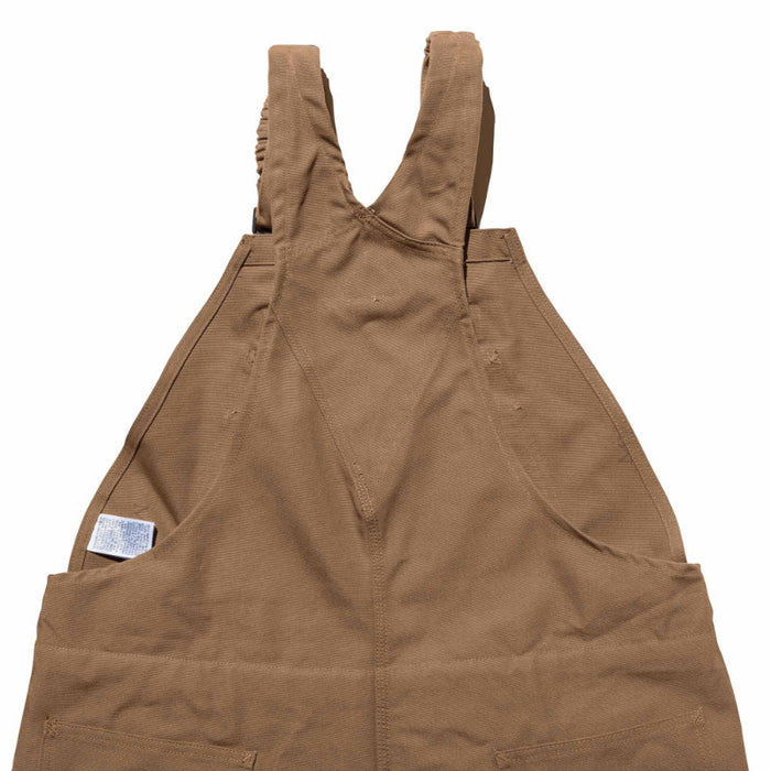 Bulwark® Men's Heavyweight FR Insulated Brown Duck Bib Overall with Knee Zip - BLN6