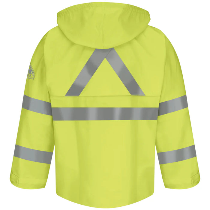 Bulwark® Men's FR Hi-Visibility Rain Jacket with Hood - JXN4