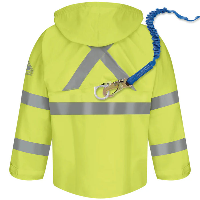 Bulwark® Men's FR Hi-Visibility Rain Jacket with Hood - JXN4