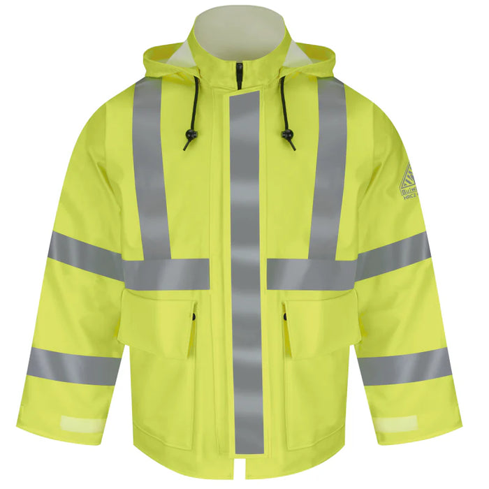 Bulwark® Men's FR Hi-Visibility Rain Jacket with Hood - JXN4