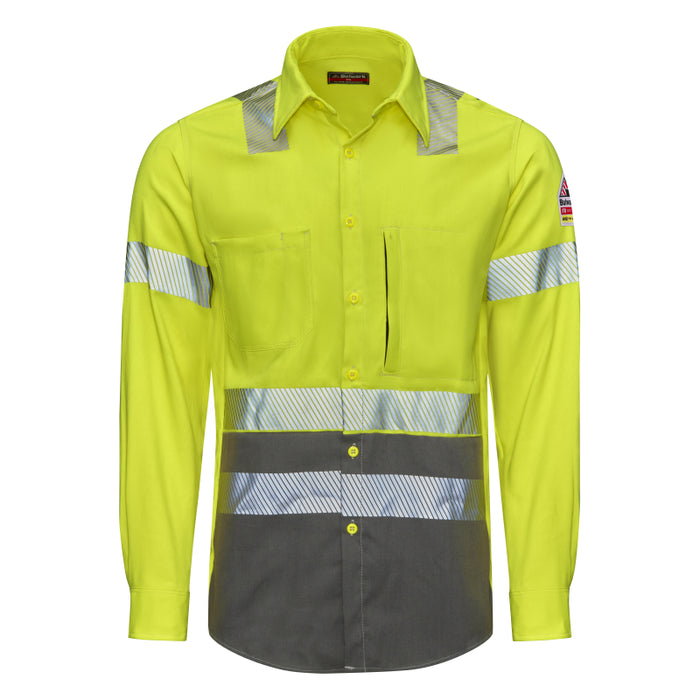 Bulwark® Men's FR Hi-Visibility Color Block Uniform Shirt - S1B2