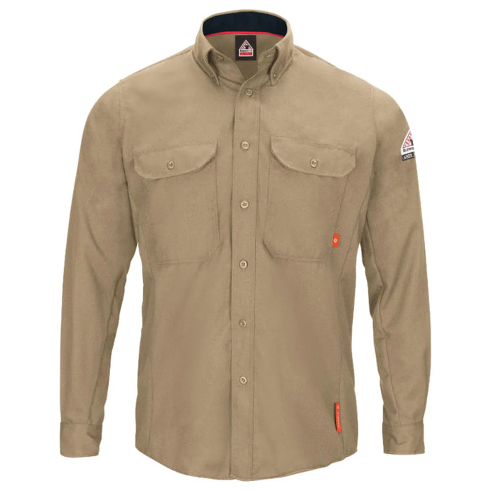 Bulwark® Men's FR iQ Series® Comfort Woven Long Sleeve Lightweight Shirt - QS52