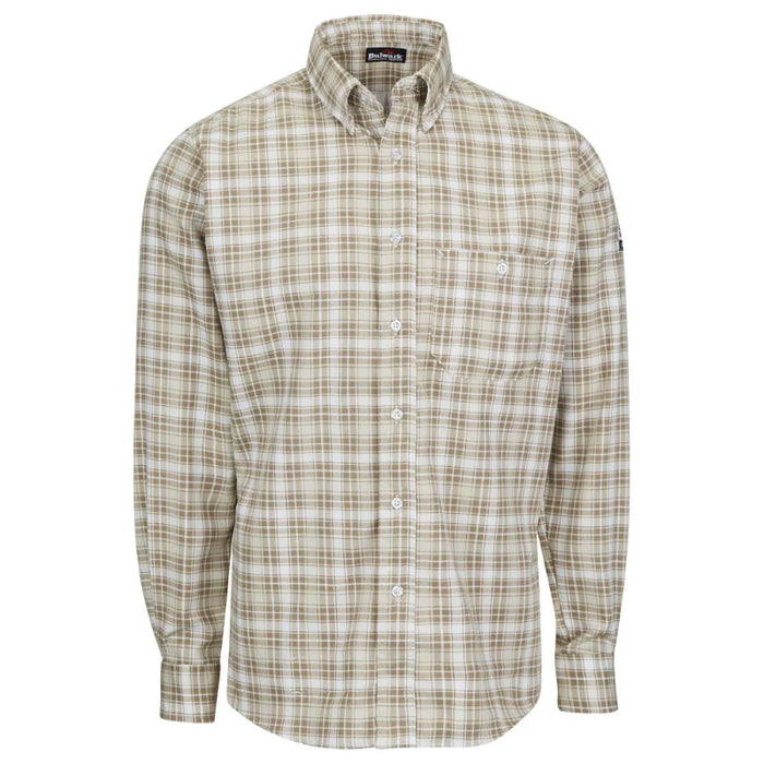 Bulwark® Men's FR Long Sleeve Plaid Dress Shirt - SLP2