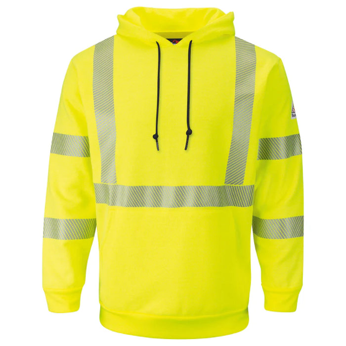 Bulwark® Men's Fleece FR Hi-Visibility Pullover Hooded Sweatshirt - SMH4