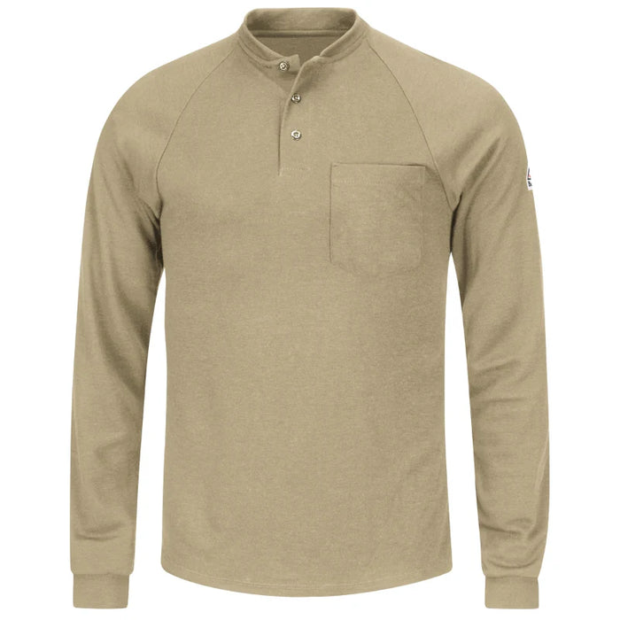 Bulwark® Men's Lightweight FR Long Sleeve Henley Shirt - SML2
