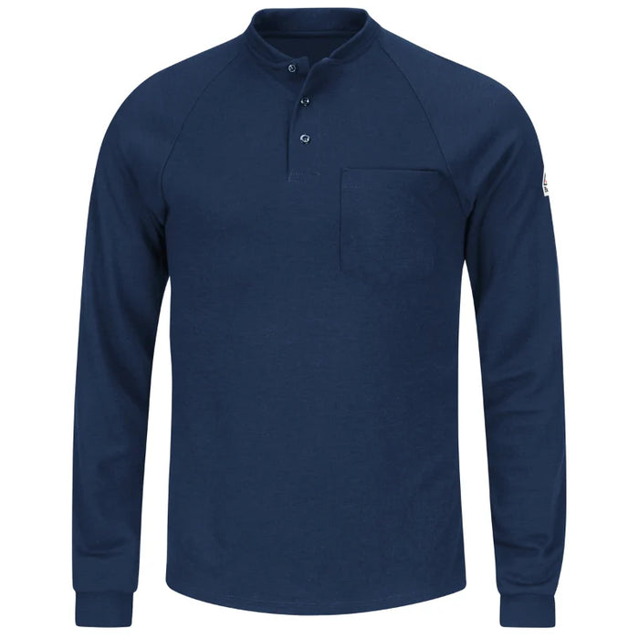 Bulwark® Men's Lightweight FR Long Sleeve Henley Shirt - SML2