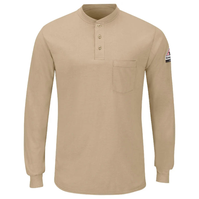 Bulwark® Men's FR Long Sleeve Lightweight Henley Shirt - SML8