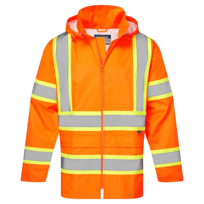 Portwest® Hi-Vis X Back Contrast Tape Rain Jacket - CSA Compliant - CA400