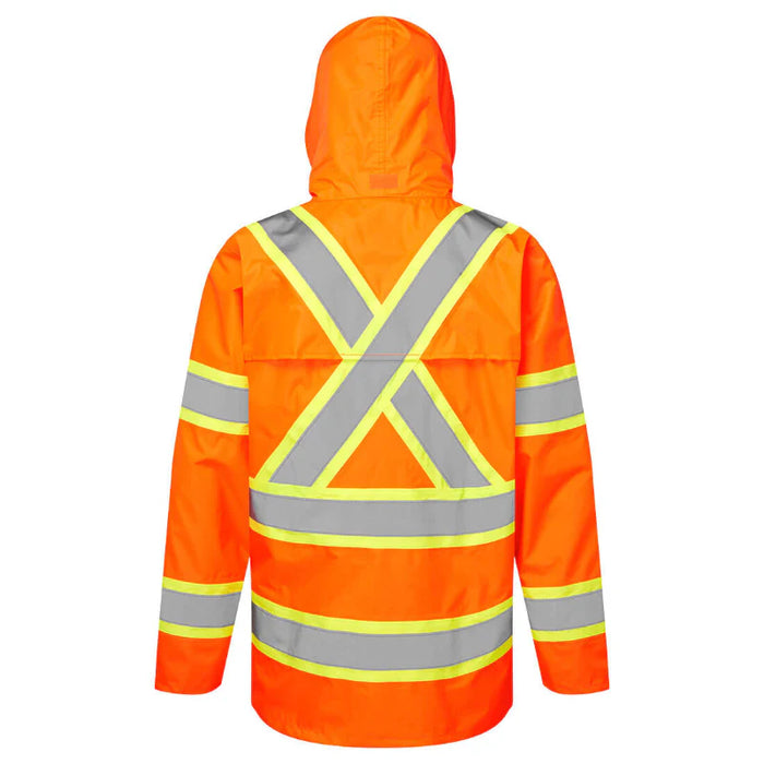 Portwest® Hi-Vis X Back Contrast Tape Rain Jacket - CSA Compliant - CA400