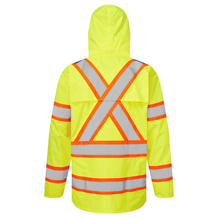 Portwest® Hi-Vis X Back Contrast Tape Rain Jacket - CSA Compliant - CA400