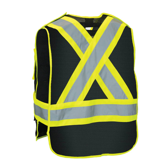 Forcefield® 5-Point Tear-away Hi Vis Mesh Traffic Safety Vest - TV3PKTA