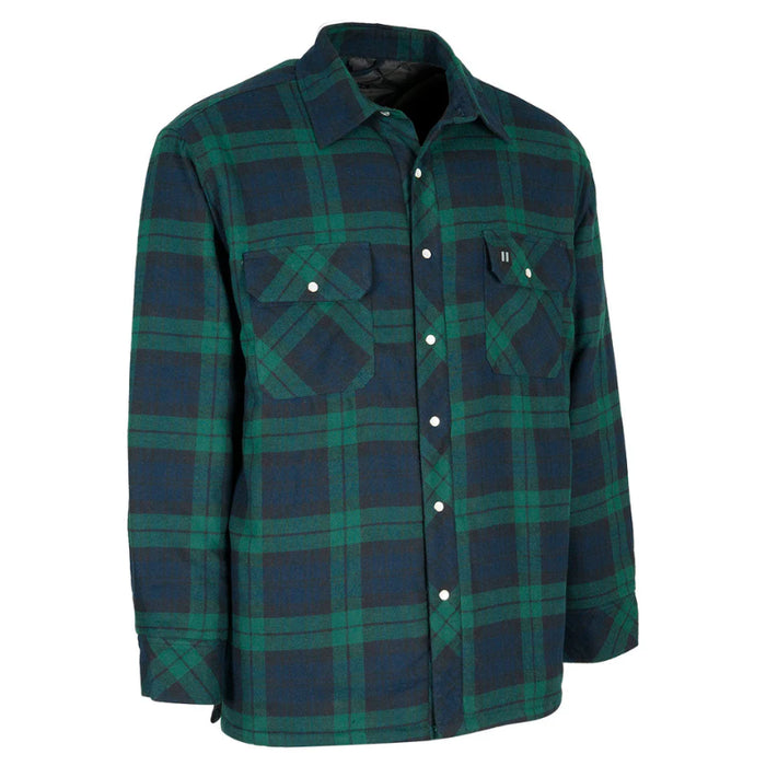 Forcefield® Black Watch Plaid Quilted Flannel Shirt Jacket - LC53QF-BWCH