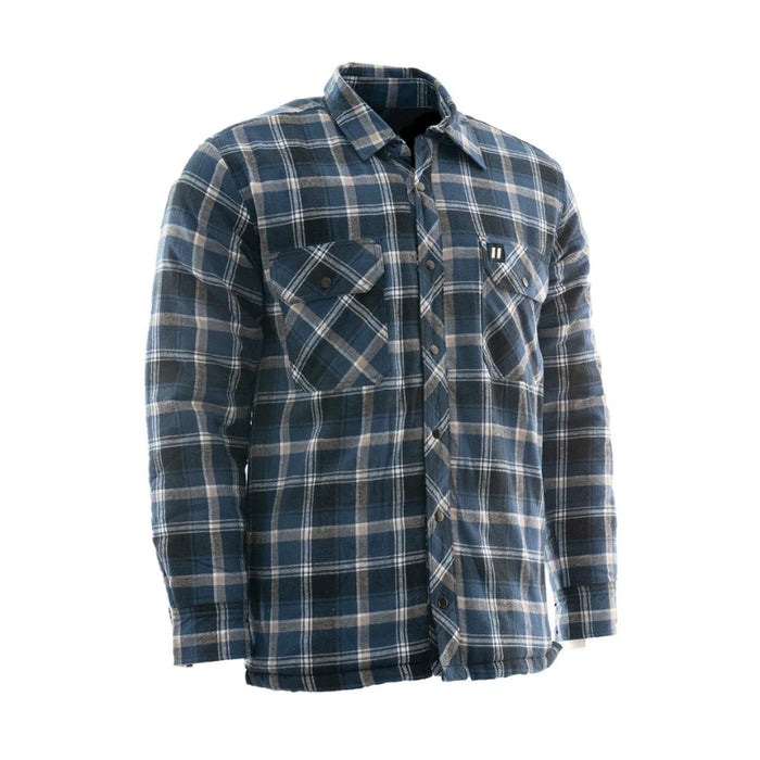 Forcefield® Blue Plaid Quilted Flannel Shirt - LC53QF-BU