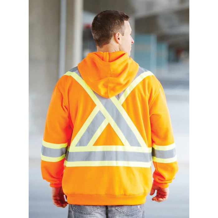 Forcefield® Deluxe Hi Vis Safety Hoodie with Attached Hood - P834J