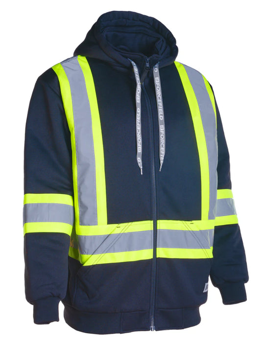 Forcefield® Deluxe Hi Vis Safety Hoodie with Detachable Hood - CSA Class 2 - P844