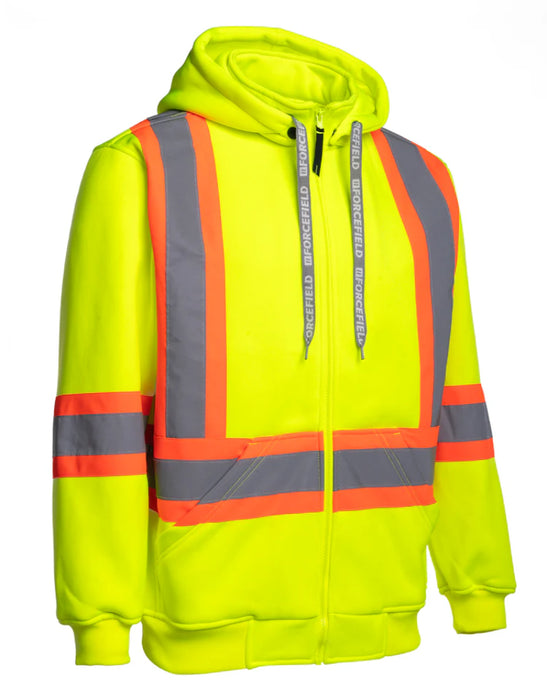 Forcefield® Deluxe Hi Vis Safety Hoodie with Detachable Hood - CSA Class 2 - P844