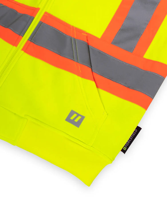 Forcefield® Deluxe Hi Vis Safety Hoodie with Detachable Hood - CSA Class 2 - P844