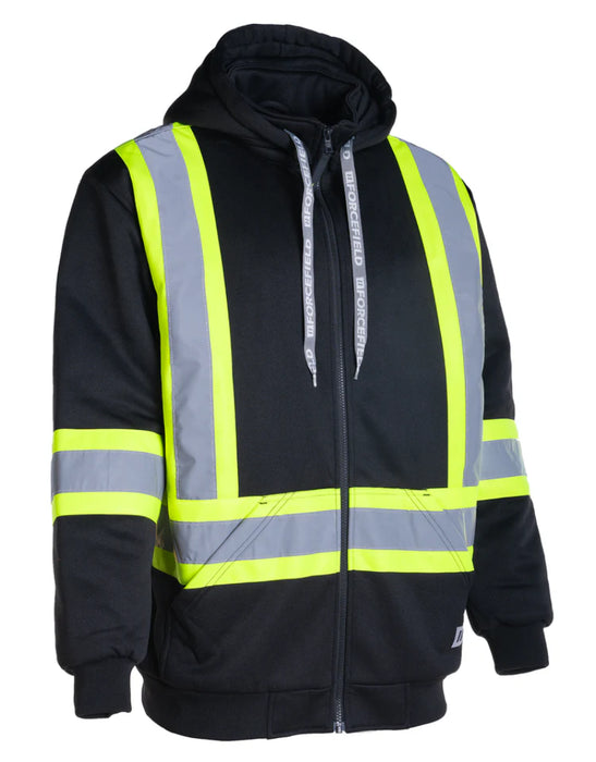 Forcefield® Deluxe Hi Vis Safety Hoodie with Detachable Hood - CSA Class 2 - P844
