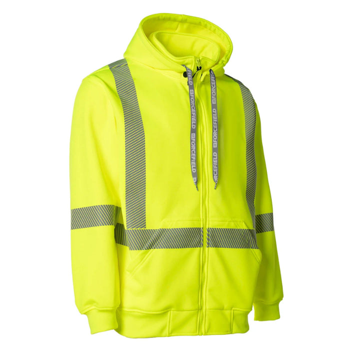 Forcefield® Deluxe Hi Vis Safety Hoodie with Segmented Reflective Tape & Detachable Hood - P844SEG