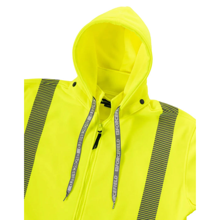 Forcefield® Deluxe Hi Vis Safety Hoodie with Segmented Reflective Tape & Detachable Hood - P844SEG