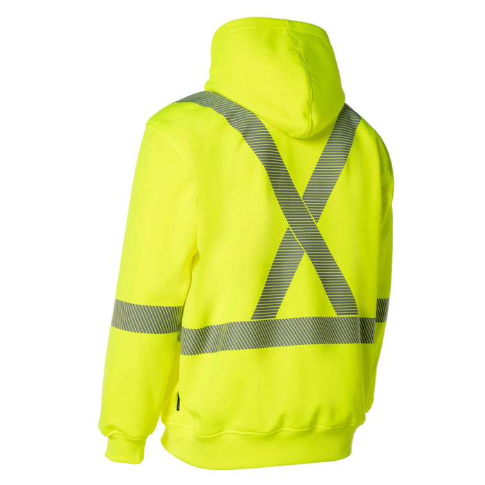 Forcefield® Deluxe Hi Vis Safety Hoodie with Segmented Reflective Tape & Detachable Hood - P844SEG
