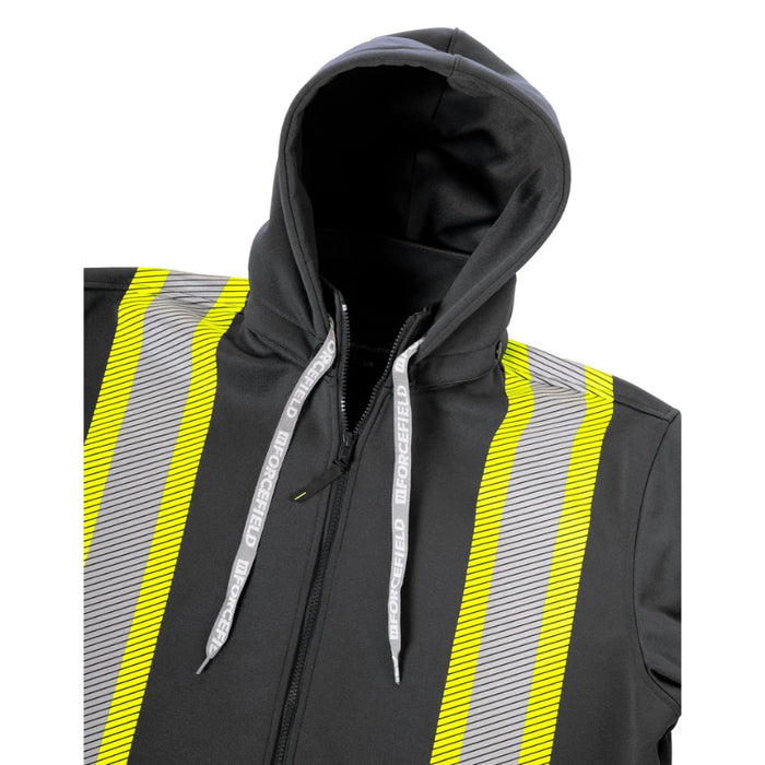 Forcefield® Deluxe Hi Vis Safety Hoodie with Segmented Reflective Tape & Detachable Hood - P844SEG