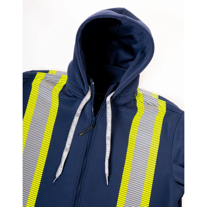 Forcefield® Deluxe Hi Vis Safety Hoodie with Segmented Reflective Tape & Detachable Hood - P844SEG