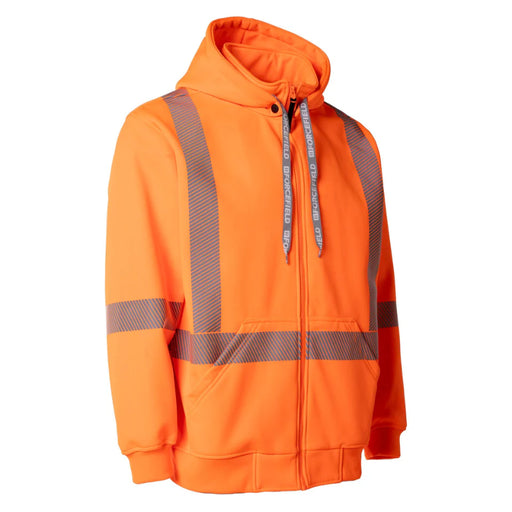 Forcefield® Deluxe Hi Vis Safety Hoodie with Segmented Reflective Tape & Detachable Hood - P844SEG