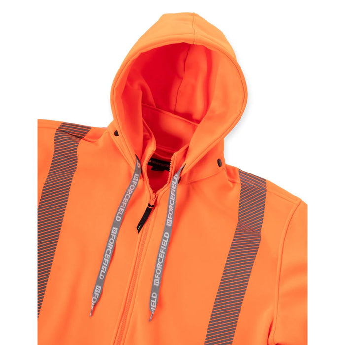 Forcefield® Deluxe Hi Vis Safety Hoodie with Segmented Reflective Tape & Detachable Hood - P844SEG