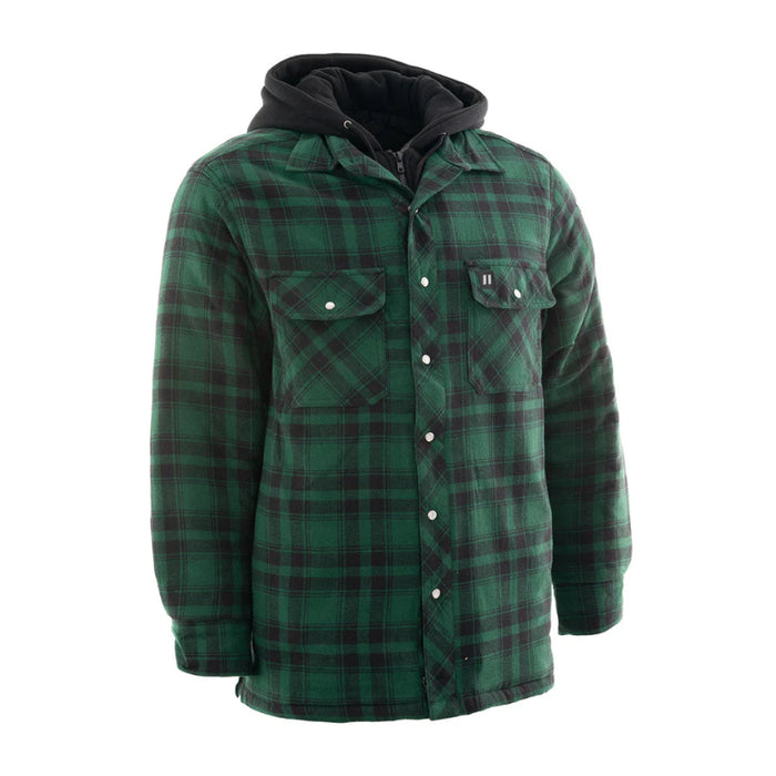 Forcefield® Green Plaid Plaid Quilt-Lined Flannel Shirt Jacket - LC696QH-GR