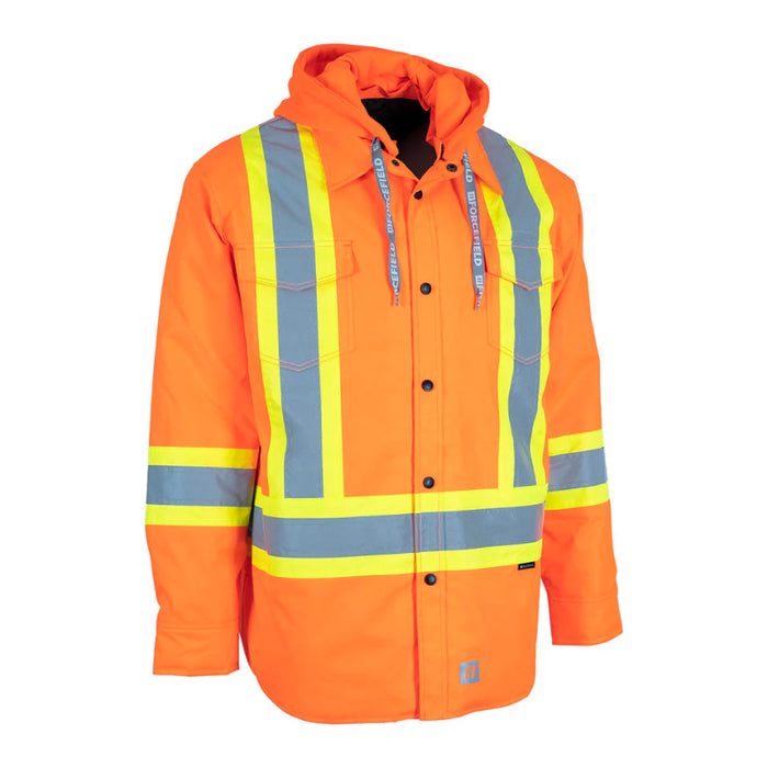Forcefield® Hi-Vis Hoodie Shacket With Detachable Hood - EP34