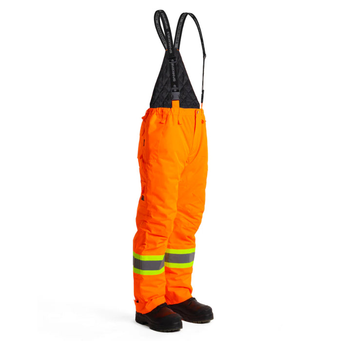 Forcefield® Hi-Vis Orange Flame-Resistant (FR) Ripstop Medium Weight Lined Bib Pants - FR235-MW-OR