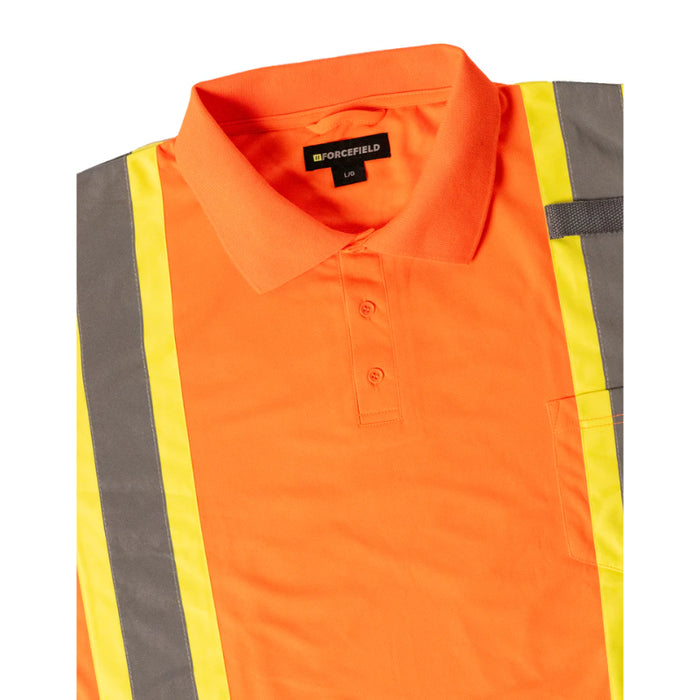 Forcefield® Hi-Vis Short Sleeve Safety Polo Tee Shirt - BEPPT