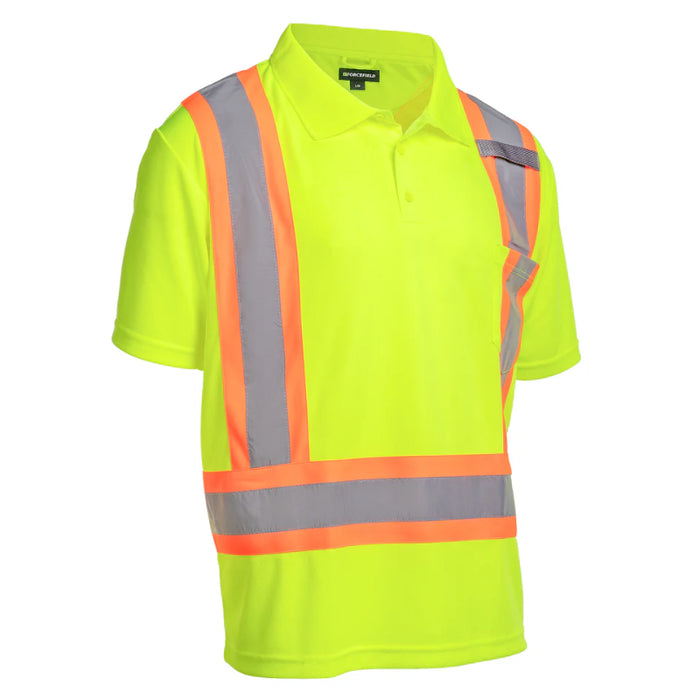 Forcefield® Hi-Vis Short Sleeve Safety Polo Tee Shirt - BEPPT