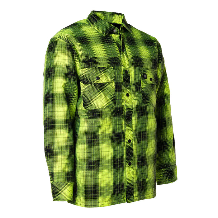 Forcefield® Hi Vis Black Shadow Plaid Quilted Flannel Shirt Jacket - LC53QF-SPBK
