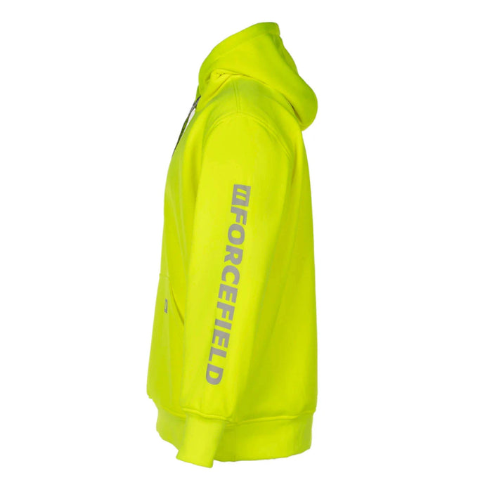Forcefield® Hi Vis Lime Pullover Forcefield Logo Sleeve Graphic Hoodie - P835LY